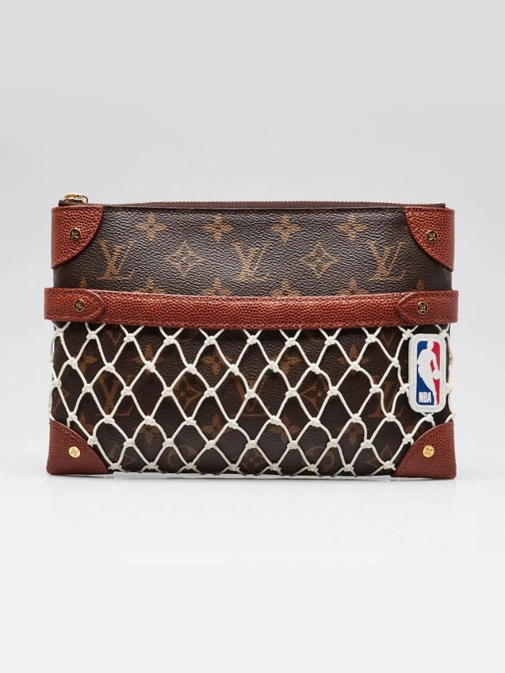 Louis Vuitton x NBA Monogram Canvas Net Flat Pochette Wristlet Bag